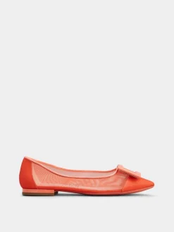 Roger Vivier Gommettine Ballerinas in mesh fabric Hot