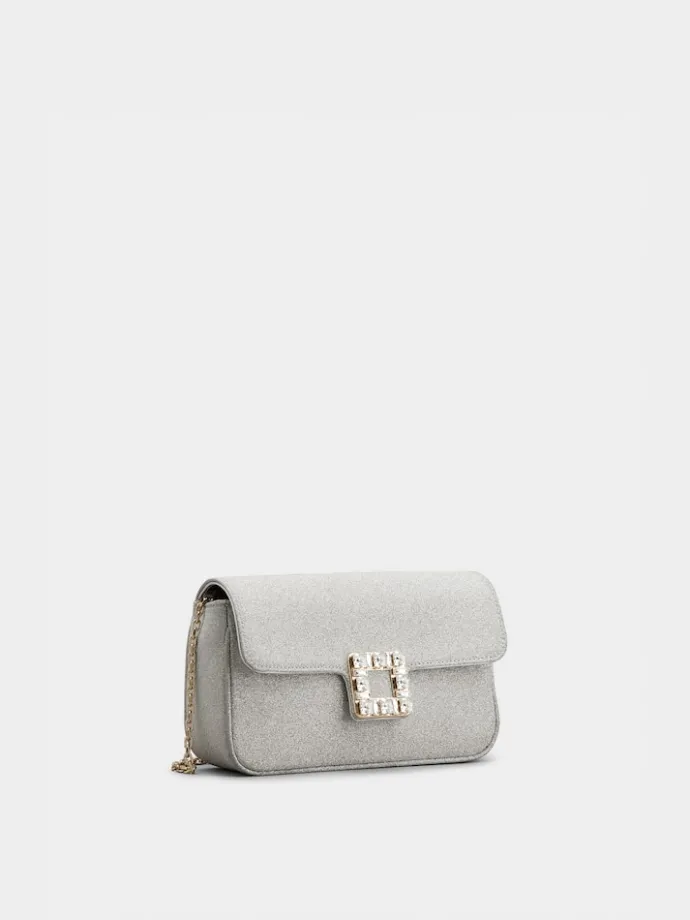 Roger Vivier Jeu de Fille Clutch in glitter Hot