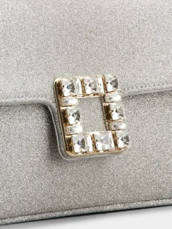 Roger Vivier Jeu de Fille Clutch in glitter Hot