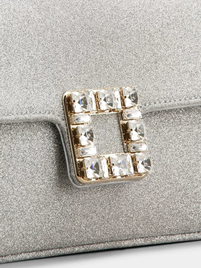Roger Vivier Jeu de Fille Clutch in glitter Hot