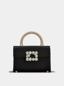 Roger Vivier Jewel Efflorescence Mini Bag in satin New