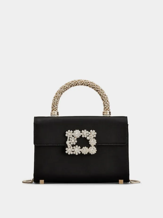 Roger Vivier Jewel Efflorescence Mini Bag in satin New