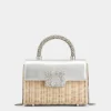 Roger Vivier Jewel Efflorescence Mini Bag in leather and rattan Sale