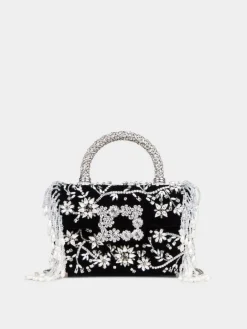 Roger Vivier Jewel Efflorescence Mini Bag in velvet Hot