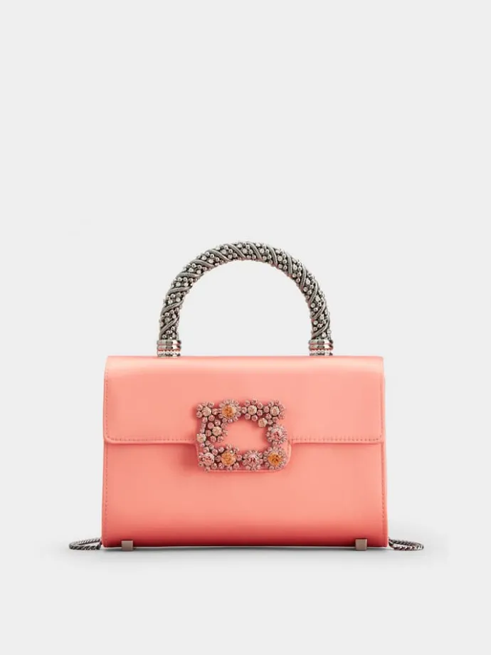 Roger Vivier Jewel Efflorescence Mini Bag in satin Outlet