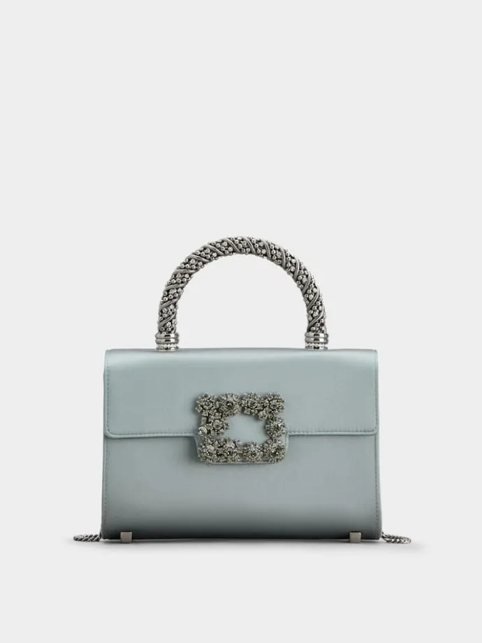 Roger Vivier Jewel Efflorescence Mini Bag in satin Clearance