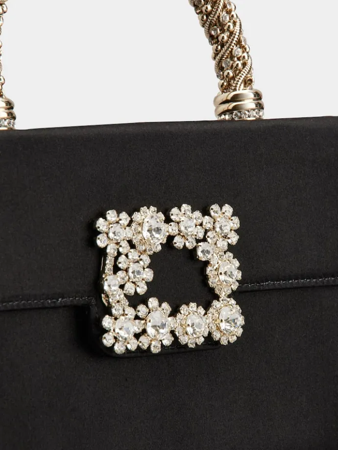 Roger Vivier Jewel Efflorescence Mini Bag in satin New