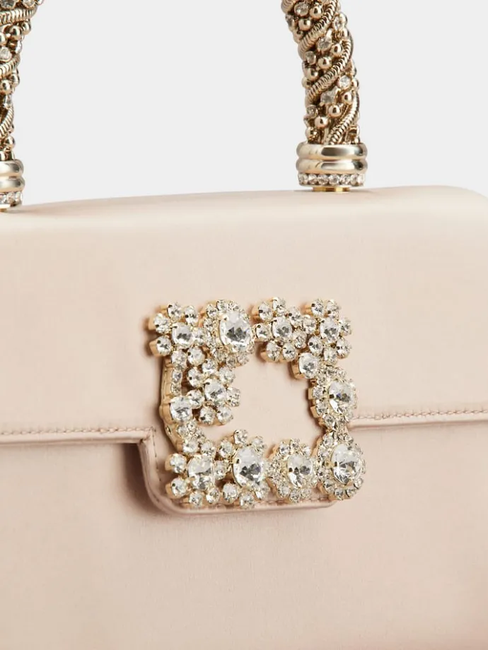 Roger Vivier Jewel Efflorescence Mini Bag in satin Sale