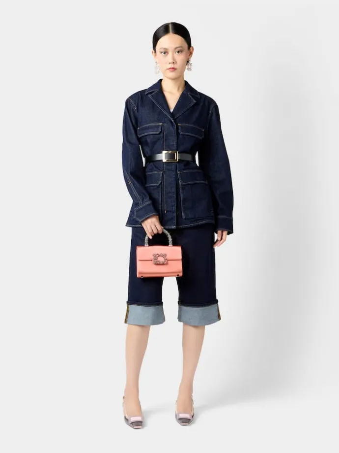 Roger Vivier Jewel Efflorescence Mini Bag in satin Outlet