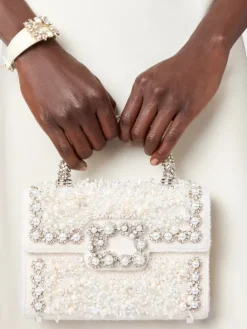 Roger Vivier Jewel Efflorescence Mini Bag in wool Clearance
