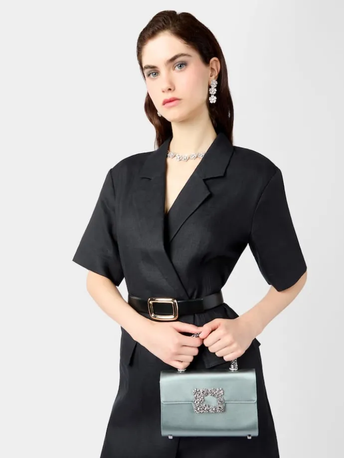 Roger Vivier Jewel Efflorescence Mini Bag in satin Clearance
