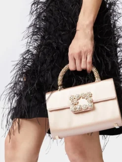 Roger Vivier Jewel Efflorescence Mini Bag in satin Sale