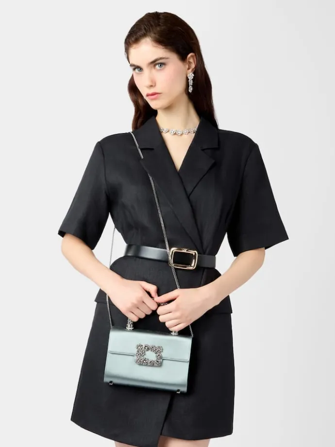 Roger Vivier Jewel Efflorescence Mini Bag in satin Clearance