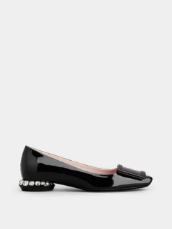 Roger Vivier Jewel Heel Ballerinas in patent leather New