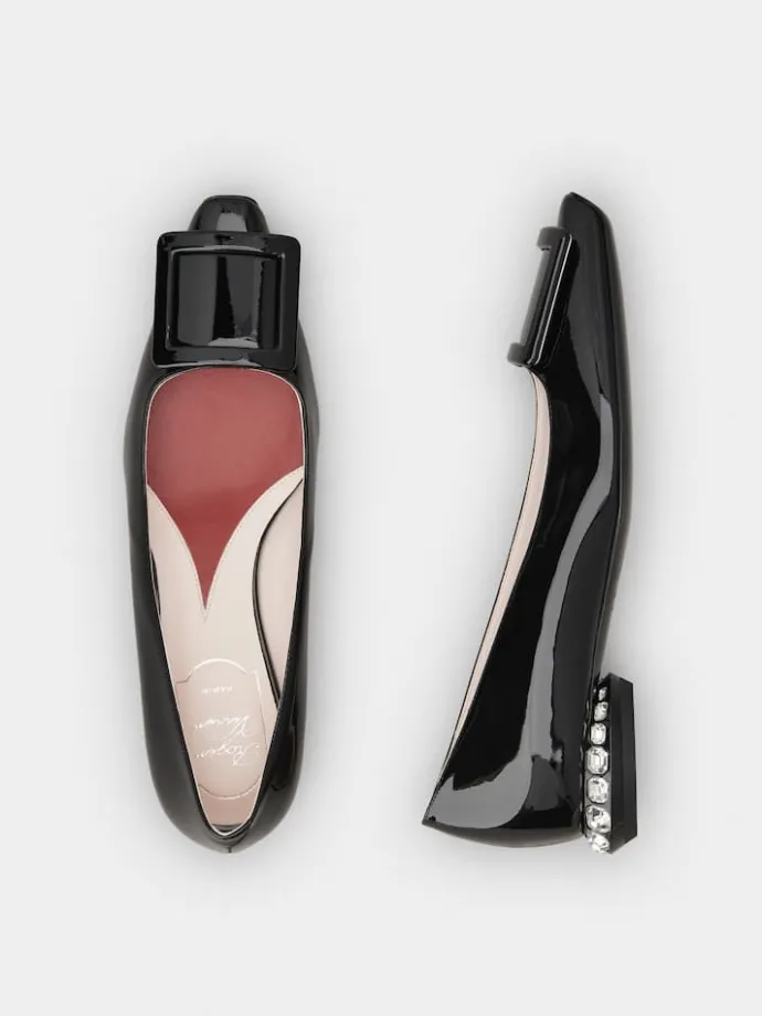 Roger Vivier Jewel Heel Ballerinas in patent leather New