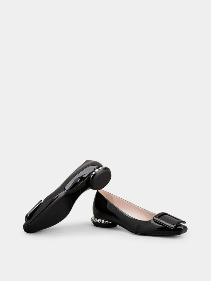 Roger Vivier Jewel Heel Ballerinas in patent leather New