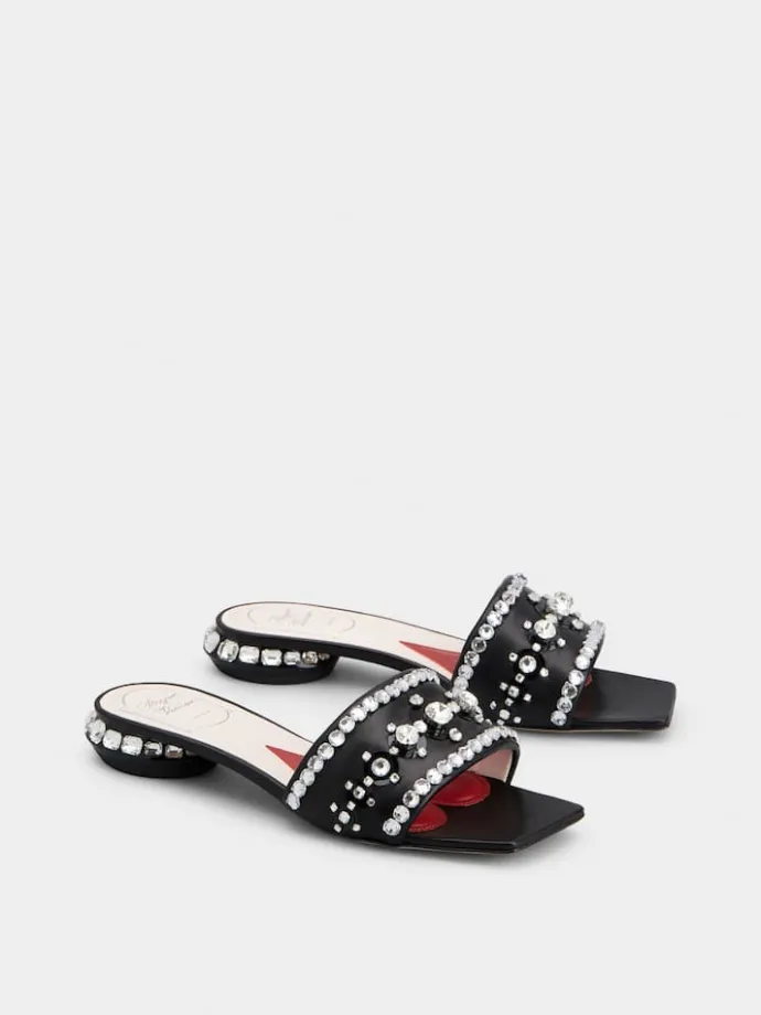 Roger Vivier Jewel Heel Mules in leather Hot