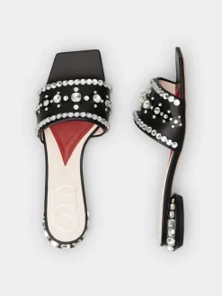 Roger Vivier Jewel Heel Mules in leather Hot