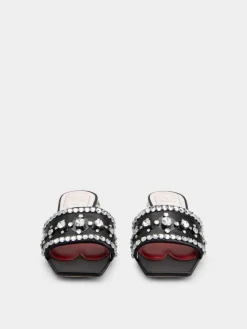 Roger Vivier Jewel Heel Mules in leather Hot