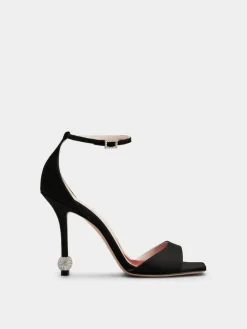 Roger Vivier Jewel Heel Sandals in satin New