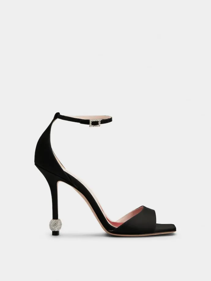 Roger Vivier Jewel Heel Sandals in satin New