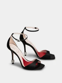 Roger Vivier Jewel Heel Sandals in satin New