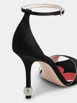 Roger Vivier Jewel Heel Sandals in satin New