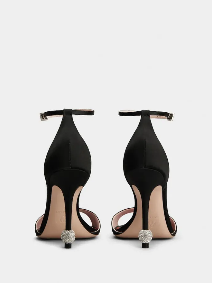 Roger Vivier Jewel Heel Sandals in satin New