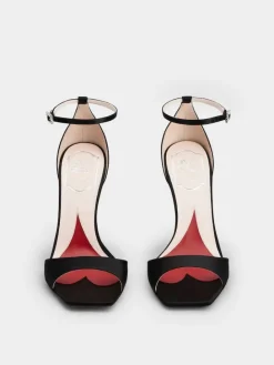 Roger Vivier Jewel Heel Sandals in satin New