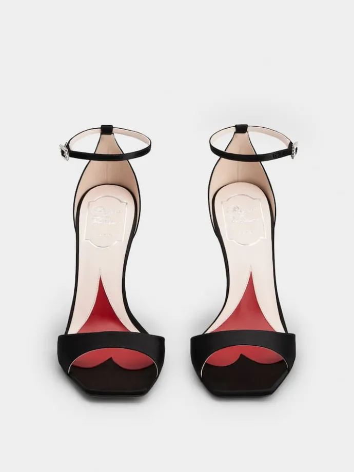 Roger Vivier Jewel Heel Sandals in satin New
