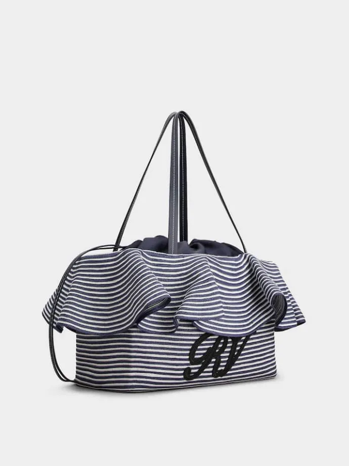 Roger Vivier Medium Shopping Bag in raffia Discount