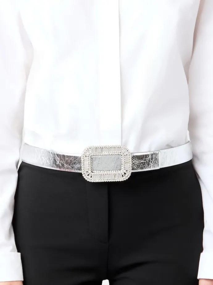 Roger Vivier Pilgrim Belt in leather Clearance