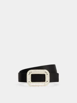 Roger Vivier Pilgrim Belt in satin Fashion
