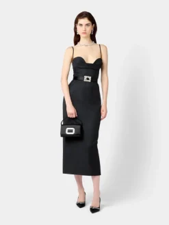 Roger Vivier Pilgrim Micro Bag in satin New