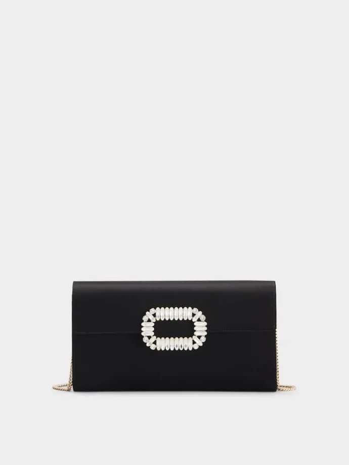 Roger Vivier Sexy Choc Clutch in satin Fashion