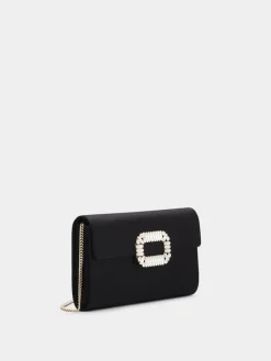 Roger Vivier Sexy Choc Clutch in satin Fashion