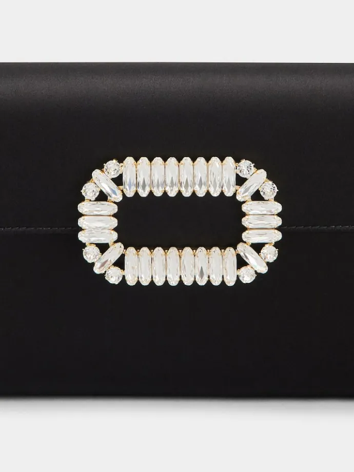 Roger Vivier Sexy Choc Clutch in satin Fashion