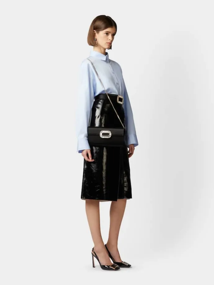 Roger Vivier Sexy Choc Clutch in satin Fashion