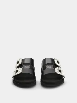 Roger Vivier Slidy Viv' Mules in leather Fashion