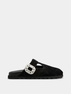 Roger Vivier Slidy Viv' Mules in suede Fashion