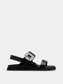 Roger Vivier Slidy Viv' Sandals in leather New