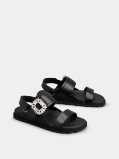 Roger Vivier Slidy Viv' Sandals in leather New
