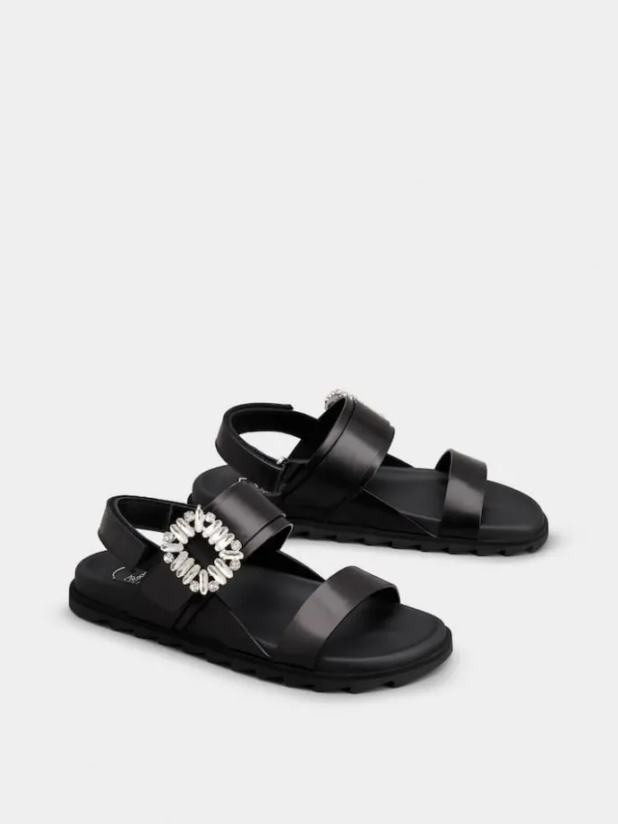 Roger Vivier Slidy Viv' Sandals in leather New