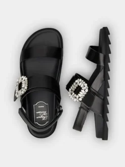 Roger Vivier Slidy Viv' Sandals in leather New