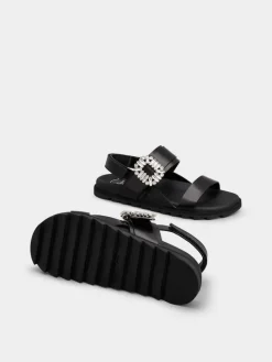 Roger Vivier Slidy Viv' Sandals in leather New