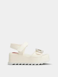 Roger Vivier Slidy Viv' Wedge Sandals in leather New