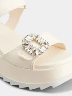 Roger Vivier Slidy Viv' Wedge Sandals in leather New