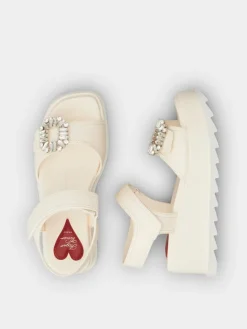 Roger Vivier Slidy Viv' Wedge Sandals in leather New