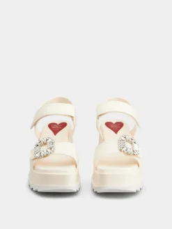Roger Vivier Slidy Viv' Wedge Sandals in leather New