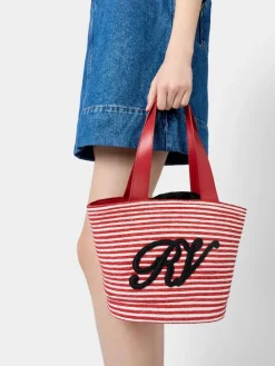 Roger Vivier Small Shopping Bag in raffia Best